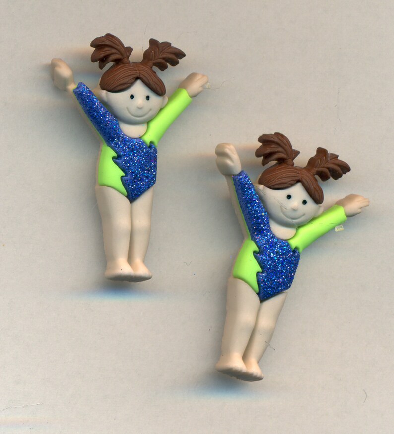 Gymnast Plastic Novelty Buttons/diy Sewing Supplies/party Etsy