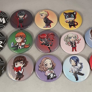 Persona 5 Pronoun and Character Button Set