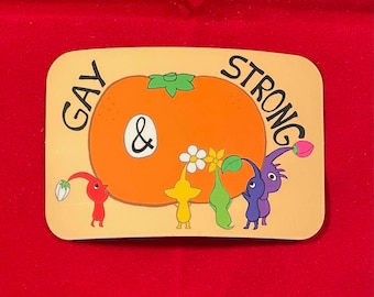 Strong and Gay Pikmin Vinyl Sticker