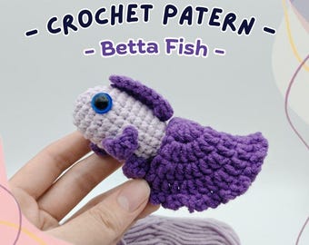 Bettafisk Virkmönster Söt Mini Siamesisk Kampfisk Amigurumi Nyckelring Realistisk Fisk Handgjord Gåva För Fiskälskare