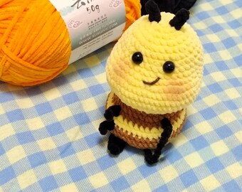 Fat Bee Crochet Pattern Chubby Insect Amigurumi Honey Bee Backpack