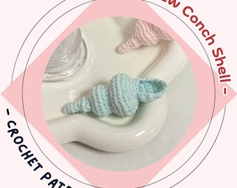 No Sew Conch Shell Crochet Pattern Beach Sea Shell Amigurumi No Stuff Easy Mini Caracola Sea Snail Shell Pattern Ocean Bag Charm