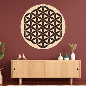 Bloem des Levens, spiritueel geometrisch ontwerp voor wanddecoratie en/of gravure - digitale download