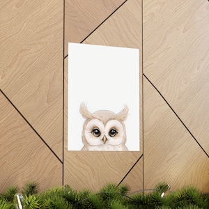 Baby Owl Woodland Animals Theme Nursery Wall Art, Cute Home Decor, Nursery Art, Gift for Kids, Wall Art Print, Animal Lover Decor