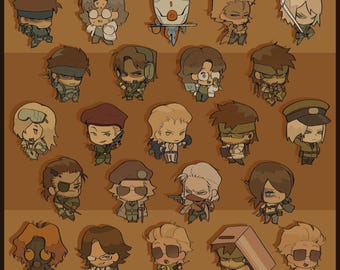 Metal Gear Solid - 2 Inch Epoxy Keychains