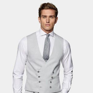 Men&#39;s Grey Waistcoat | Tailored Fit Vest, Groom Parties