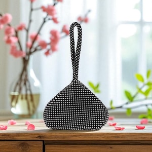 Black Party Clutch Handbag for Women, Elegant Evening Bag, Small Shoulder Purse, Stylish Formal Accessory, Wedding & Night Out, Gift Idea