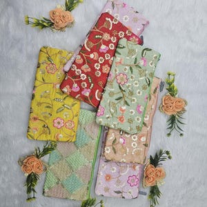 Vente en gros, lot de 5 à 100 pièces, fait main, pochette, pochette, cadeaux de mariage indien, cadeaux de mariage, cadeau d&#39;invités
