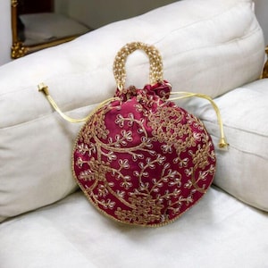 Indian Handmade Embroidered Clutch Purse Potli Bags Lot of 100 Wedding Favor Drawstring Pouch Gift for Guests Free Shipping