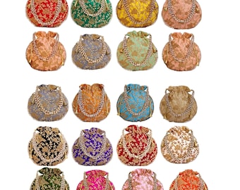 Lote de 200 bolsos de mano bordados a mano para mujer, estilo indio, con cordón ajustable, ideal como recuerdo de boda o regalo para invitados. Entrega rápida y gratuita.