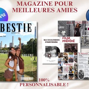 Cadeau Meilleure Amie, Magazine Vogue Personnalisable, Surprise d'Anniversaire, Cadeau d'Amitié, Magazine customisable