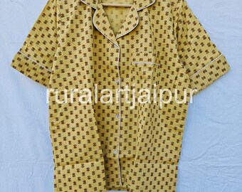 Cotton Pajama Short Set, Bridesmaid Gift, Personalized Bridal PJs