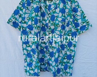 Floral Cotton Pajama Set, Bridesmaid PJs, Bridal Party Gift