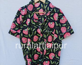 Floral Cotton Short Pajama Set, Bridesmaid Gift