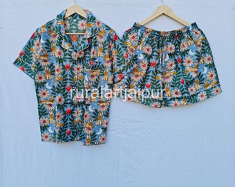 Floral 100% Cotton Short Pajama Set