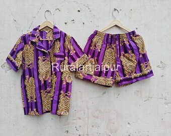 Stripe Tiger Bridesmaid Pajama Set: Bachelorette Party Gift