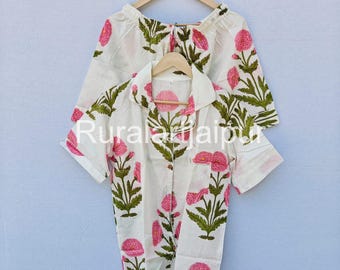 India Cotton Short Pajama Set - Women's Sleepwear