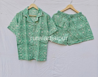 Floral Cotton Pajama Short Set, Bridesmaid Gift