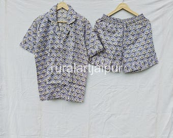Indian Cotton Short Pajama Set