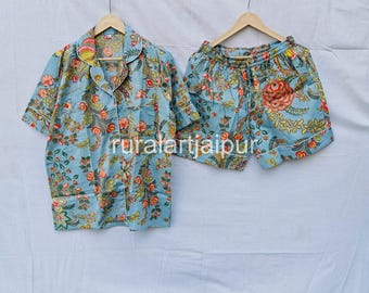 Cotton Floral Pajama Short Set: Bridesmaid PJs