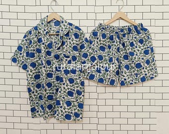 Personalized Cotton Short Pajama Set, Bridesmaid Gift