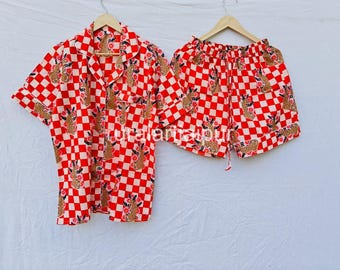 Tiger Print Cotton Pajama Set: Bridal Shower Gift