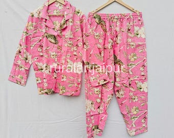 Floral 100% Cotton Pajama Set, Bridesmaid PJs