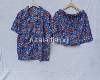 Floral Cotton Short Night Suit: Women's Pajama Set