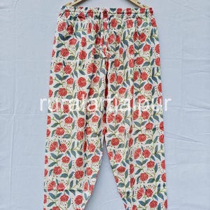Cotton Trouser Floral Print Pant, Gift For Her, Bridal Gift, Bridesmaid Gift, Cotton Pajama Pant, Colorful Trouser, Soft Sleepwear Trouser