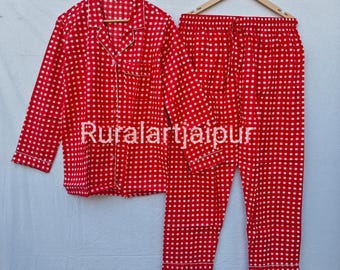 Cotton Pajama Set, Bridesmaid Bridal Sleepwear, Personalized Gift