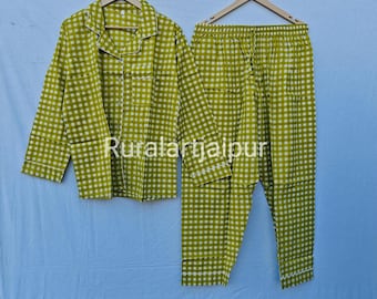 Floral Cotton Pajama Set, Bridesmaid Gift, Personalized Nightwear