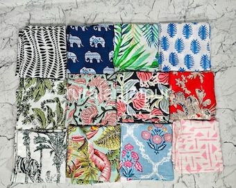Block Print Cotton Napkins: Assorted Prints, Dining Decor