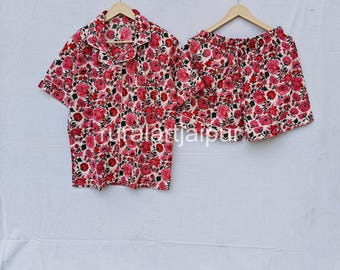 Indian Cotton Short Pajama Set: Bridal Party Gift