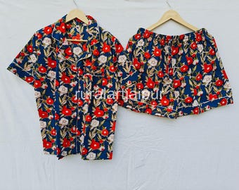 Bridesmaid Floral Cotton Short Pajama Set