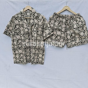 Handmade Cotton Short Pajama Set: Bridesmaid Pajamas