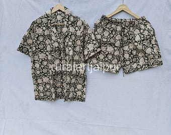 Handmade Cotton Short Pajama Set: Bridesmaid Pajamas