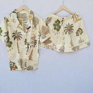Organic Cotton Short Pajama Set: Women&#39;s Sleepwear
