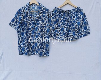 Floral Cotton Men's Suit: Wedding Pajama Set