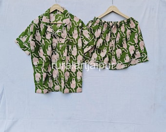 Tibetan Tiger Print Cotton Pajama Set