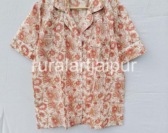 Personalized Cotton Pajama Set, Bridesmaid Summer Sleepwear, Bachelorette Party Gift