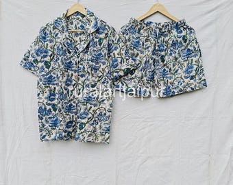 Cotton Bridesmaid Pajama Set: Short Sleeve Bridal Party Gift