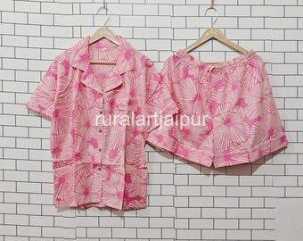 Floral Cotton Bridesmaid Pajama Set: Bridal Party Gift