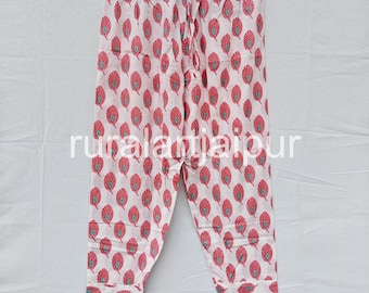 Floral Print Cotton Pajama Pants: Plus Size Ladies Loungewear