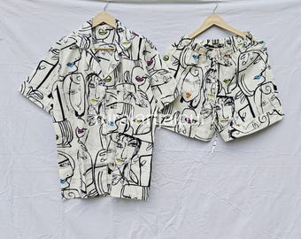 Personalized Cotton Short Pajama Set: Bridal, Birthday Wear