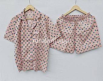 Floral Cotton Bridesmaid Pajama Set: Bridal Party Gift