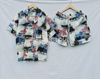 Cotton Bridesmaid Pajama Set: Bridal Party Getting Ready Outfit