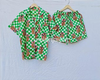 Tiger Print Cotton Bridesmaid Pajama Set: Bridal Party Gift