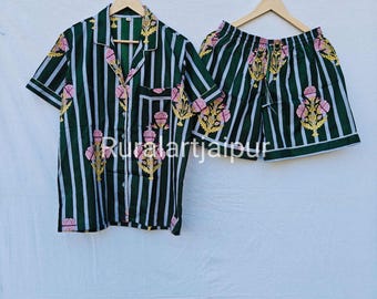 Floral Cotton Short Pajama Set, Bridesmaid Gift