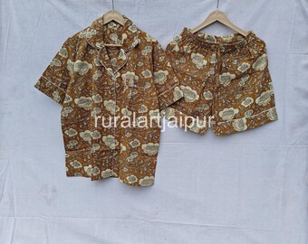 Floral Cotton Bridesmaid Pajama Set: Bridal Party PJs