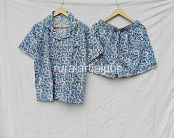 Floral Cotton Bridal Short Pajama Set